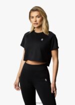 Gym King Flare Ss Tee Black Women Clothing J2PFB428