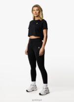 Gym King Flare Ss Tee Black Women Clothing J2PFB428 - Image 3