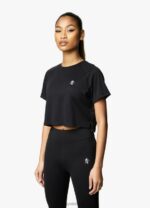 Gym King Flare Ss Tee Black Women Clothing J2PFB428 - Image 5