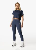 Gym King Flare Ss Tee Navy Women Clothing J2PFB438 - Image 4