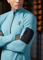 Gym King Flex Zip Funnel Blue Men Clothing J2PFB199 - Image 2