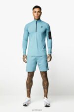 Gym King Flex Zip Funnel Blue Men Clothing J2PFB199 - Image 12