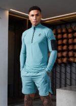 Gym King Flex Zip Funnel Blue Men Clothing J2PFB199