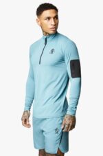 Gym King Flex Zip Funnel Blue Men Clothing J2PFB199 - Image 6