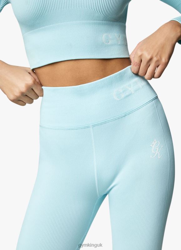 Gym King Formation LS Crop Tee Aqua Sky Women Clothing J2PFB442 - Image 5