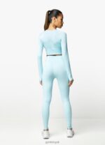 Gym King Formation LS Crop Tee Aqua Sky Women Clothing J2PFB442 - Image 6