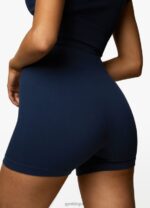 Gym King Formation Rib 2.0 4'' Short Oxford Blue Women Clothing J2PFB370 - Image 5
