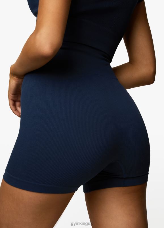 Gym King Formation Rib 2.0 4'' Short Oxford Blue Women Clothing J2PFB370 - Image 5