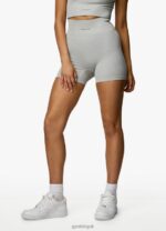 Gym King Formation Rib 2.0 4'' Short Snow Marl Women Clothing J2PFB372 - Image 3
