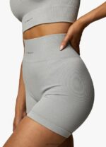Gym King Formation Rib 2.0 4'' Short Snow Marl Women Clothing J2PFB372 - Image 5