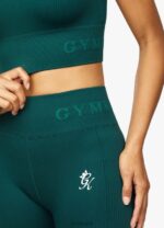 Gym King Formation Rib Short Sleeve Crop Pine Green Women Clothing J2PFB470 - Image 5