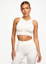 Gym King Formation Seamless Rib Bra Cream Women Clothing J2PFB550