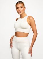 Gym King Formation Seamless Rib Bra Cream Women Clothing J2PFB550 - Image 3