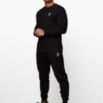 Gym King Fundamental Crew Tracksuit Black Men Clothing J2PFB240