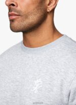Gym King Fundamental Crew Tracksuit Grey Marl Men Clothing J2PFB241 - Image 5