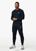 Gym King Fundamental Fleece Crew Navy Men Clothing J2PFB202 - Image 5