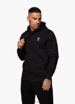 Gym King Fundamental Fleece Hood Black Men Clothing J2PFB158