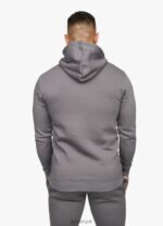 Gym King Fundamental Fleece Hood Dark Grey Men Clothing J2PFB226 - Image 2