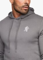 Gym King Fundamental Fleece Hood Dark Grey Men Clothing J2PFB226 - Image 3