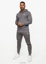 Gym King Fundamental Fleece Hood Dark Grey Men Clothing J2PFB226 - Image 6