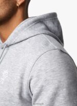Gym King Fundamental Fleece Hood Grey Marl Men Clothing J2PFB203 - Image 5