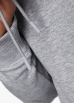 Gym King Fundamental Fleece Hood Grey Marl Men Clothing J2PFB203 - Image 7