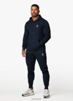 Gym King Fundamental Fleece Hood Navy Men Clothing J2PFB204 - Image 5
