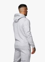 Gym King Fundamental Fleece Hood Tracksuit Grey Marl Men Clothing J2PFB244 - Image 5