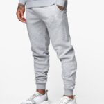 Gym King Fundamental Fleece Jogger Grey Marl Men Clothing J2PFB274