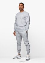 Gym King Fundamental Fleece Jogger Grey Marl Men Clothing J2PFB274 - Image 3