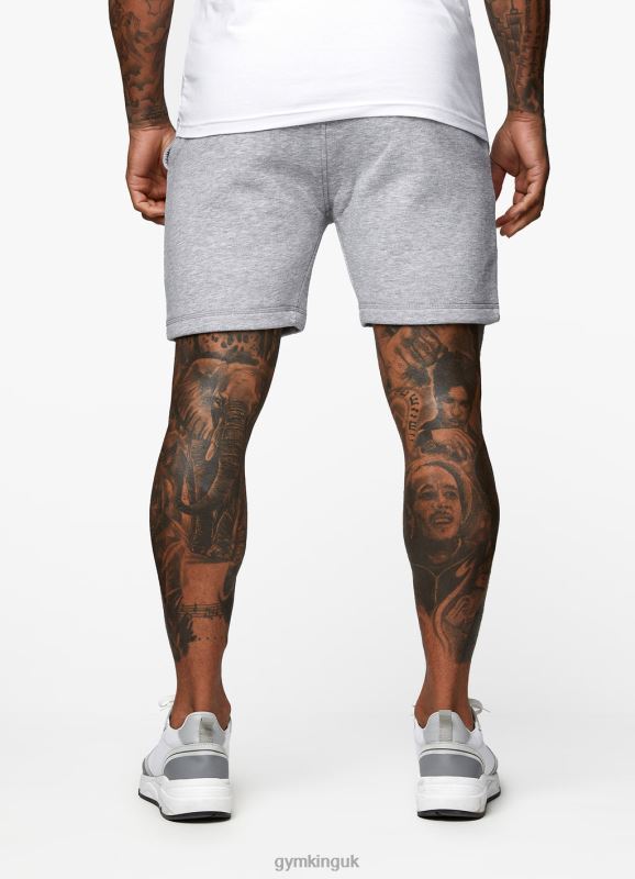 Gym King Fundamental Fleece Short Grey Marl Men Clothing J2PFB99 - Image 3