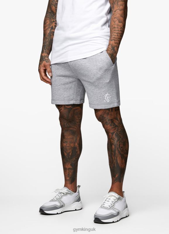 Gym King Fundamental Fleece Short Grey Marl Men Clothing J2PFB99 - Image 1