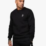 Gym King Fundamental Fleece Sweatshirt Black Men Clothing J2PFB159