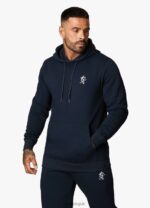 Gym King Fundamental Hood Tracksuit Navy Men Clothing J2PFB245 - Image 2