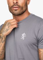 Gym King Fundamental Jersey Tee Dark Grey Men Clothing J2PFB78 - Image 6