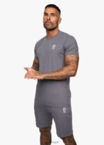 Gym King Fundamental Jersey Tee Dark Grey Men Clothing J2PFB78 - Image 7