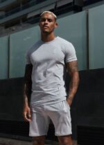 Gym King Fundamental Jersey Tee Grey Marl Men Clothing J2PFB35 - Image 2
