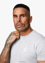 Gym King Fundamental Jersey Tee Grey Marl Men Clothing J2PFB35 - Image 4