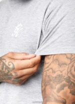 Gym King Fundamental Jersey Tee Grey Marl Men Clothing J2PFB35 - Image 8