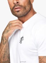Gym King Fundamental Jersey Tee White Men Clothing J2PFB26 - Image 4