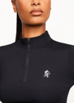 Gym King Impact 1/4 Zip Funnel Black Women Clothing J2PFB455 - Image 3