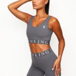 Gym King Impact Sports Bra Dark Grey Women Clothing J2PFB532