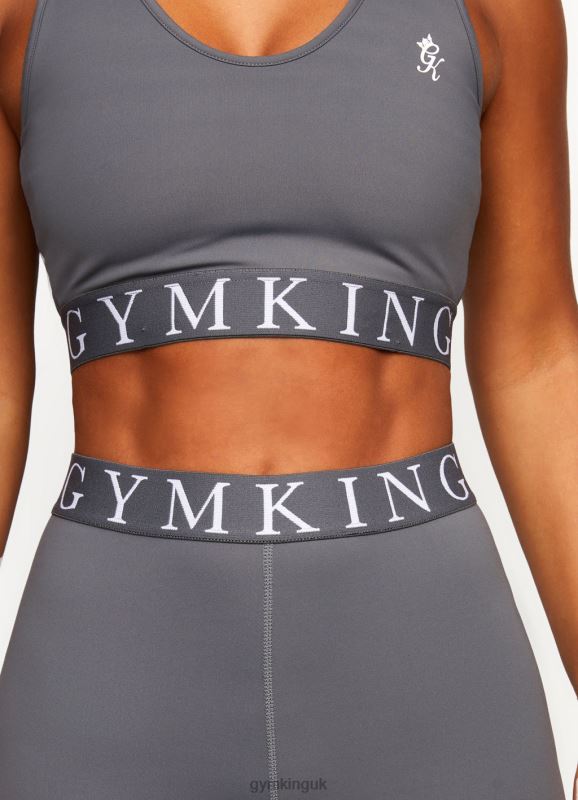 Gym King Impact Sports Bra Dark Grey Women Clothing J2PFB532 - Image 4