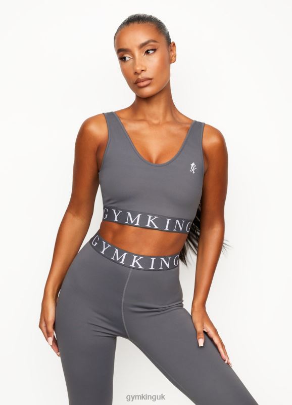 Gym King Impact Sports Bra Dark Grey Women Clothing J2PFB532 - Image 5