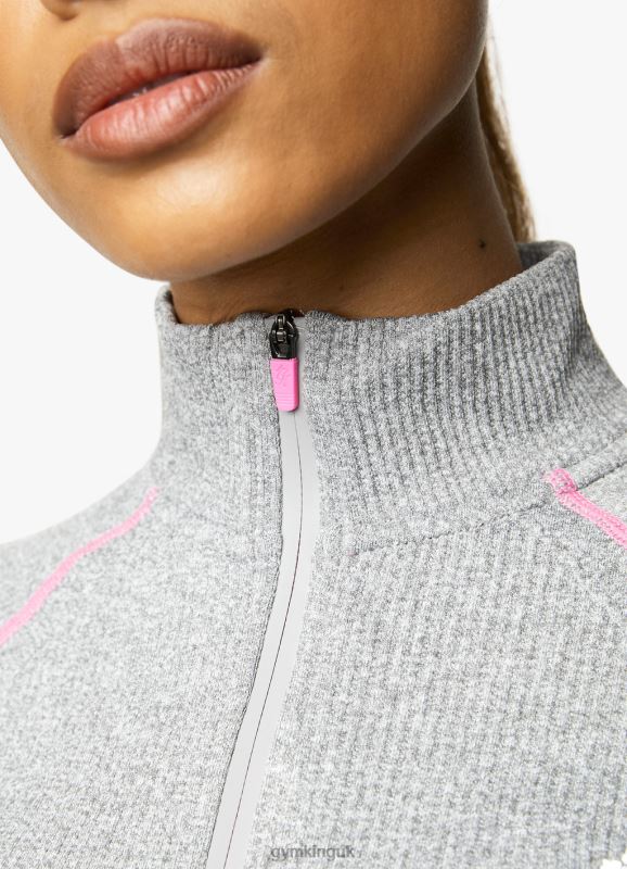 Gym King Intention Funnel Grey Marl/Cosmic Pink Women Clothing J2PFB443 - Image 7