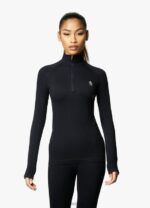 Gym King Intention Multi Rib 1/4 Funnel Black Women Clothing J2PFB437