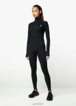 Gym King Intention Multi Rib 1/4 Funnel Black Women Clothing J2PFB437 - Image 5