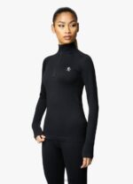 Gym King Intention Multi Rib 1/4 Funnel Black Women Clothing J2PFB437 - Image 8