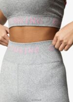 Gym King Intention Multi-Rib Legging Grey Marl/Cosmic Pink Women Clothing J2PFB331 - Image 6
