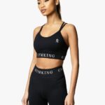Gym King Intention Multi Rib Sports Bra Black Women Clothing J2PFB540